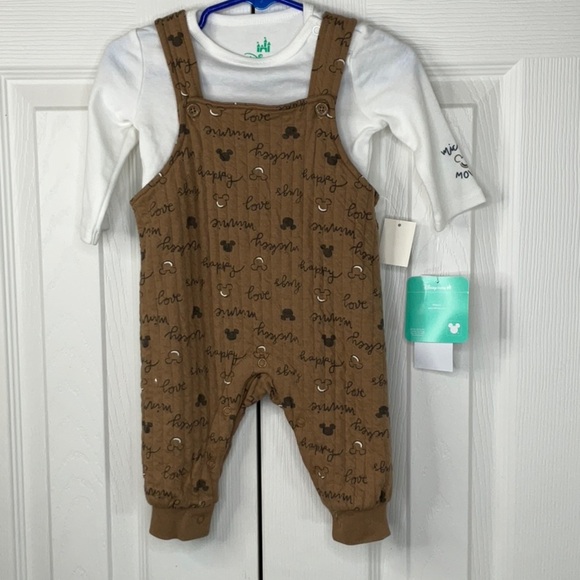 Disney Baby Mickey Mouse Quilted Overall 2 Piece Set Various Sizes - Picture 9 of 11